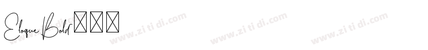 Eloque Bold字体转换